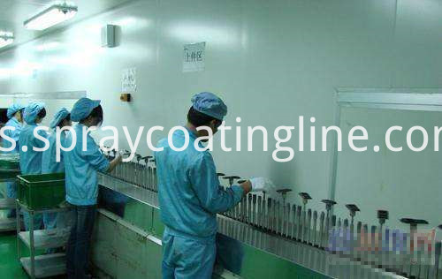 Línea de pintura de pulverización de PU PU spray painting line